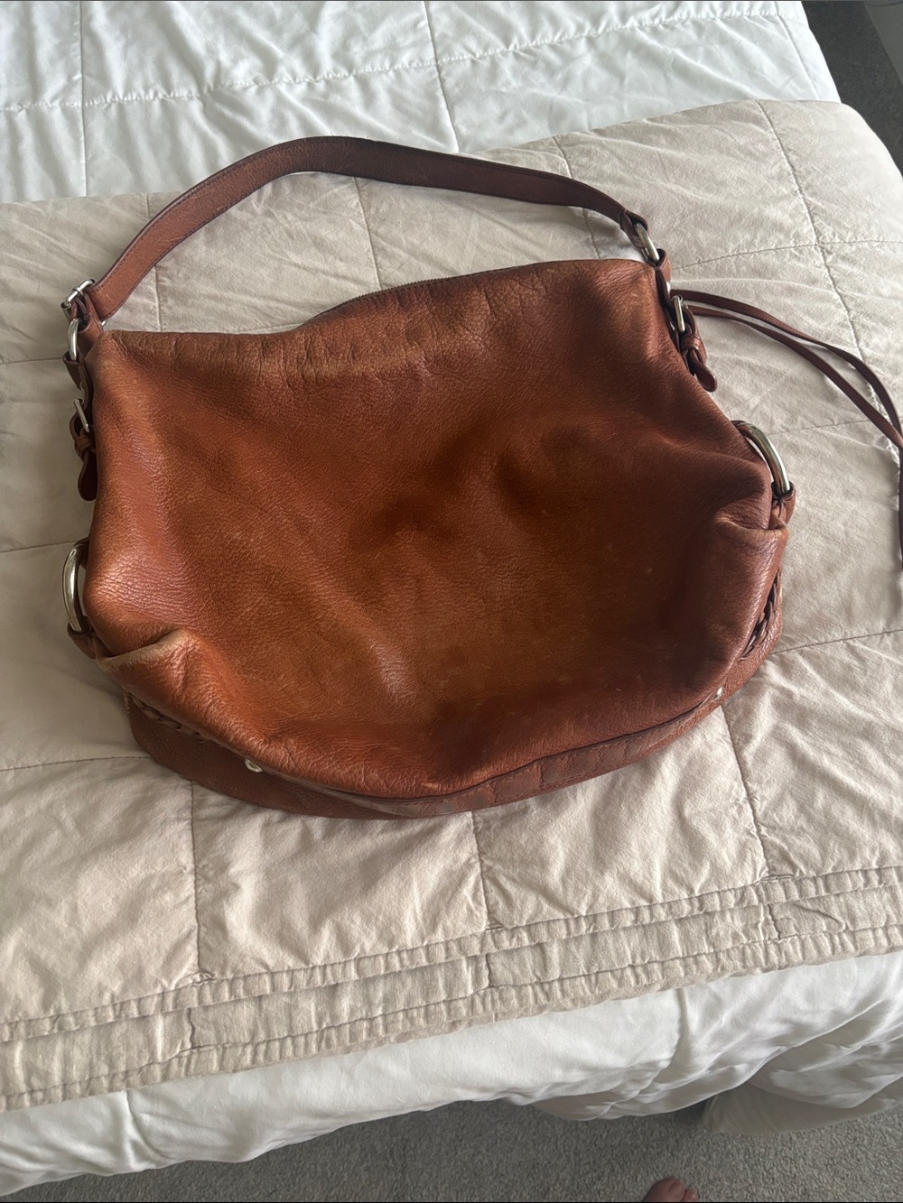 Banana Republic Cognac Brown Leather Tote